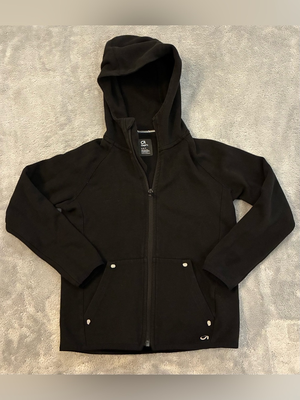 Black Kids' Gap Zip Hoodie Jacket - Athletic Wear Size Boys 6/7